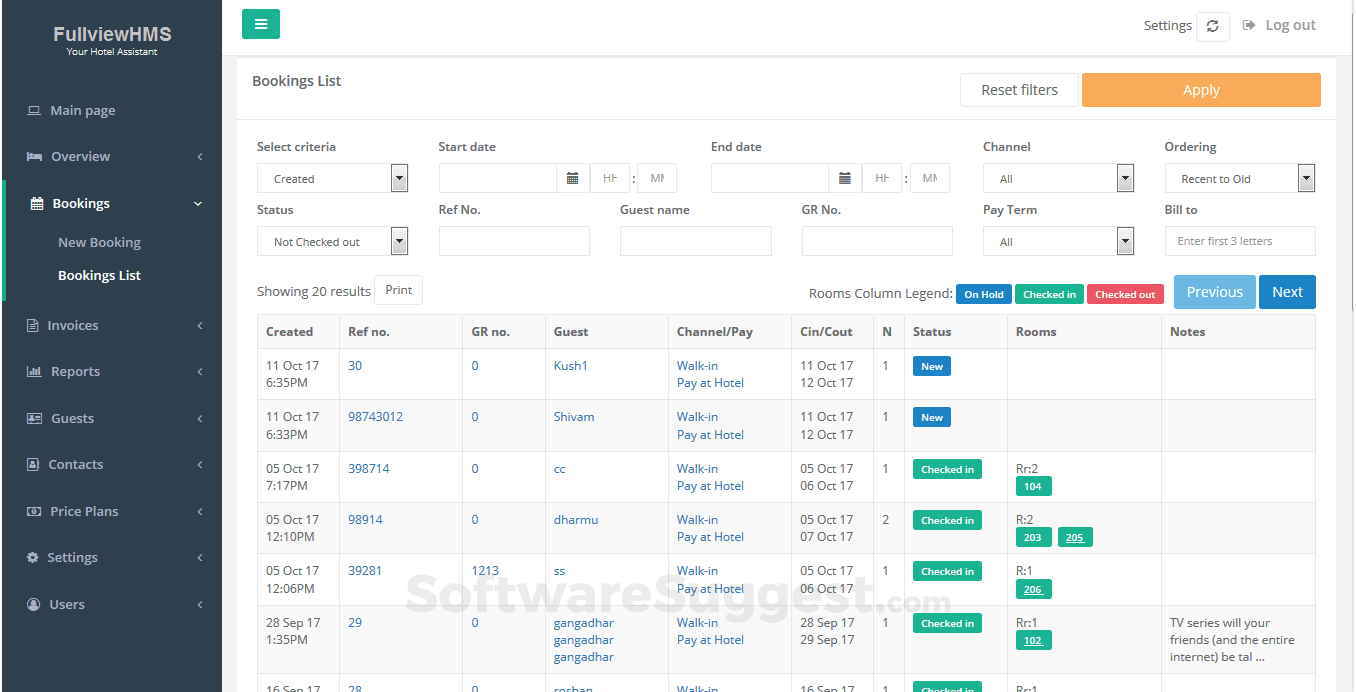 Fullview Hotel Management Screenshot1